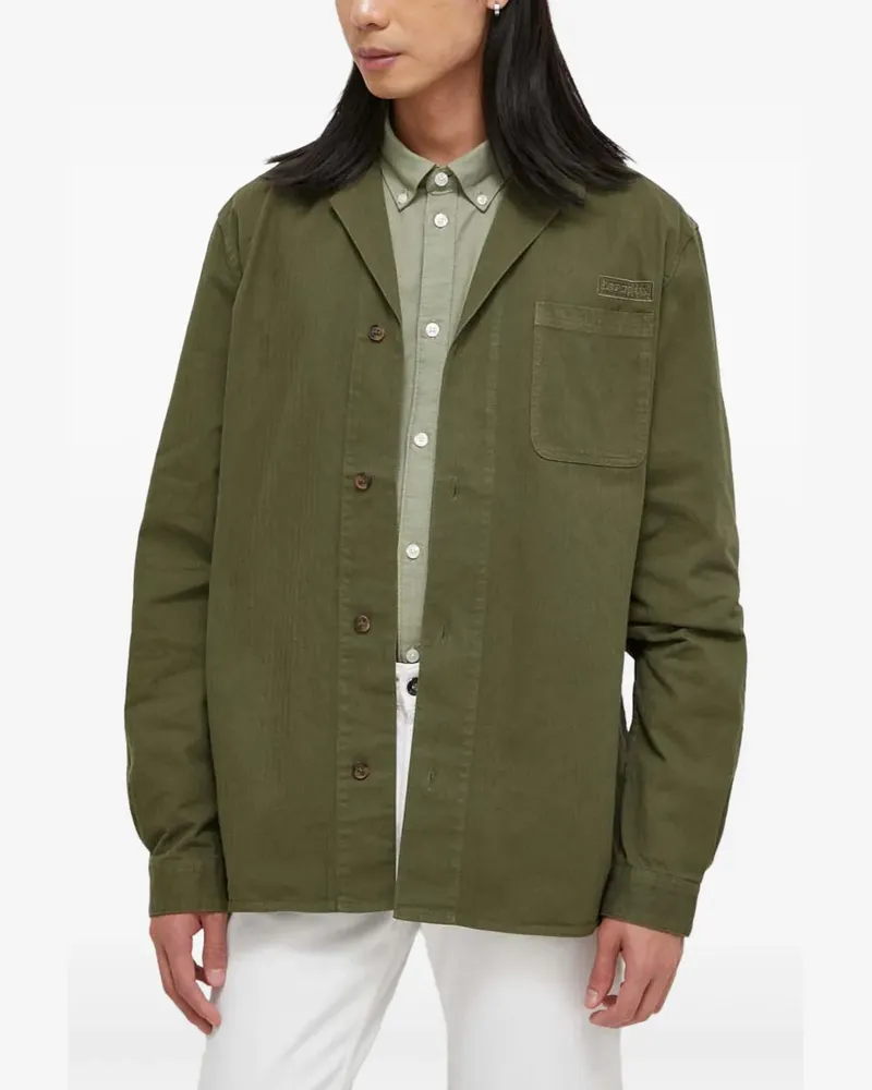 LES DEUX logo-embroidered shirt - Grün Grün