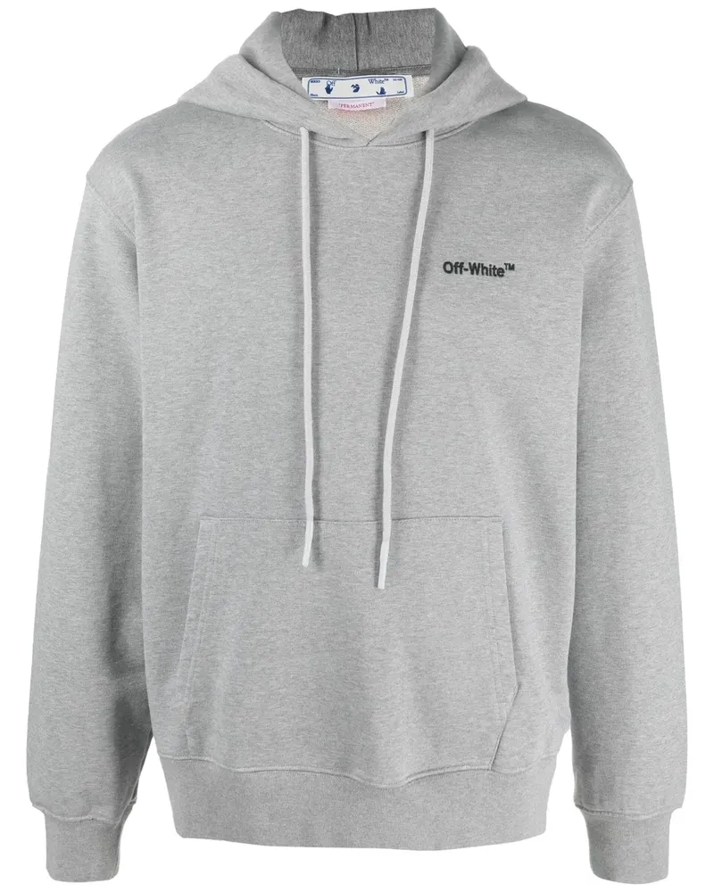 OFF-WHITE Hoodie mit Logo-Stickerei - Grau Grau