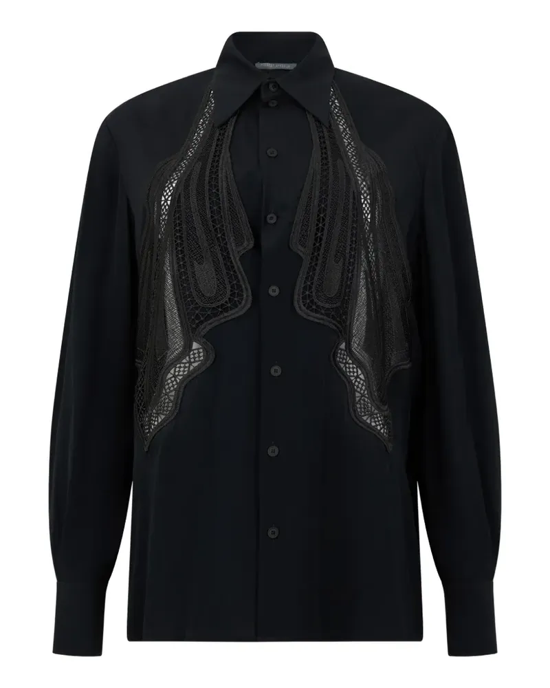 Alberta Ferretti Sweatshirt mit Spitze - Schwarz Schwarz