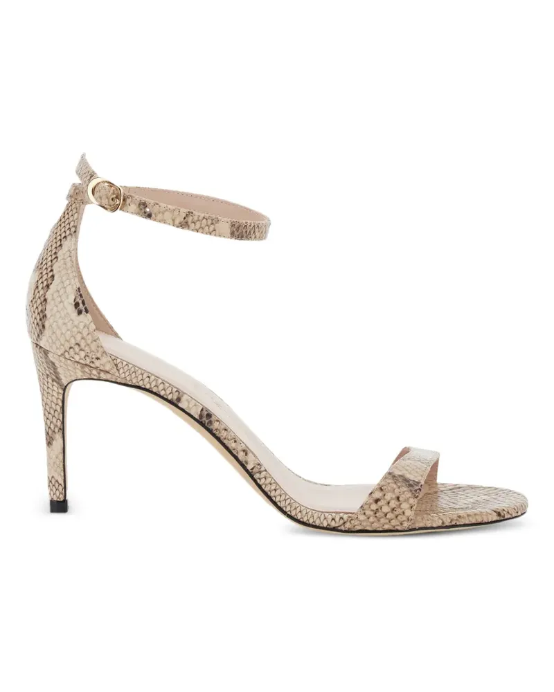 Stuart Weitzman snakeskin strap sandals - Nude Nude