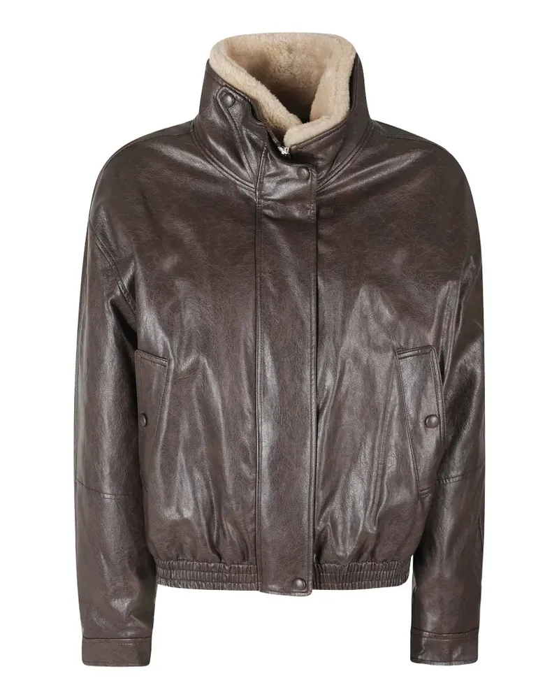 LOW CLASSIC Jacke mit Kragen aus Faux Fur - Braun Braun