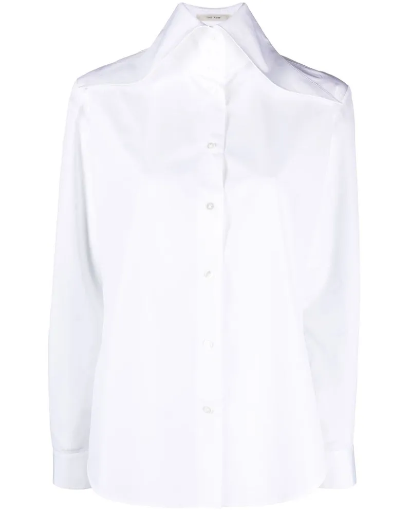 The Row Langarmshirt mit spitzem Kragen - Weiß Weiß