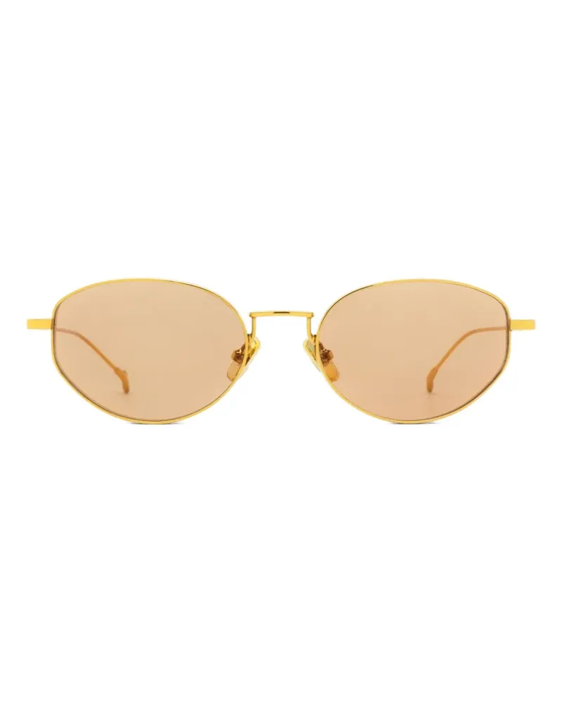 Eyepetizer Sonnenbrille mit ovalem Gestell - Gold Gold