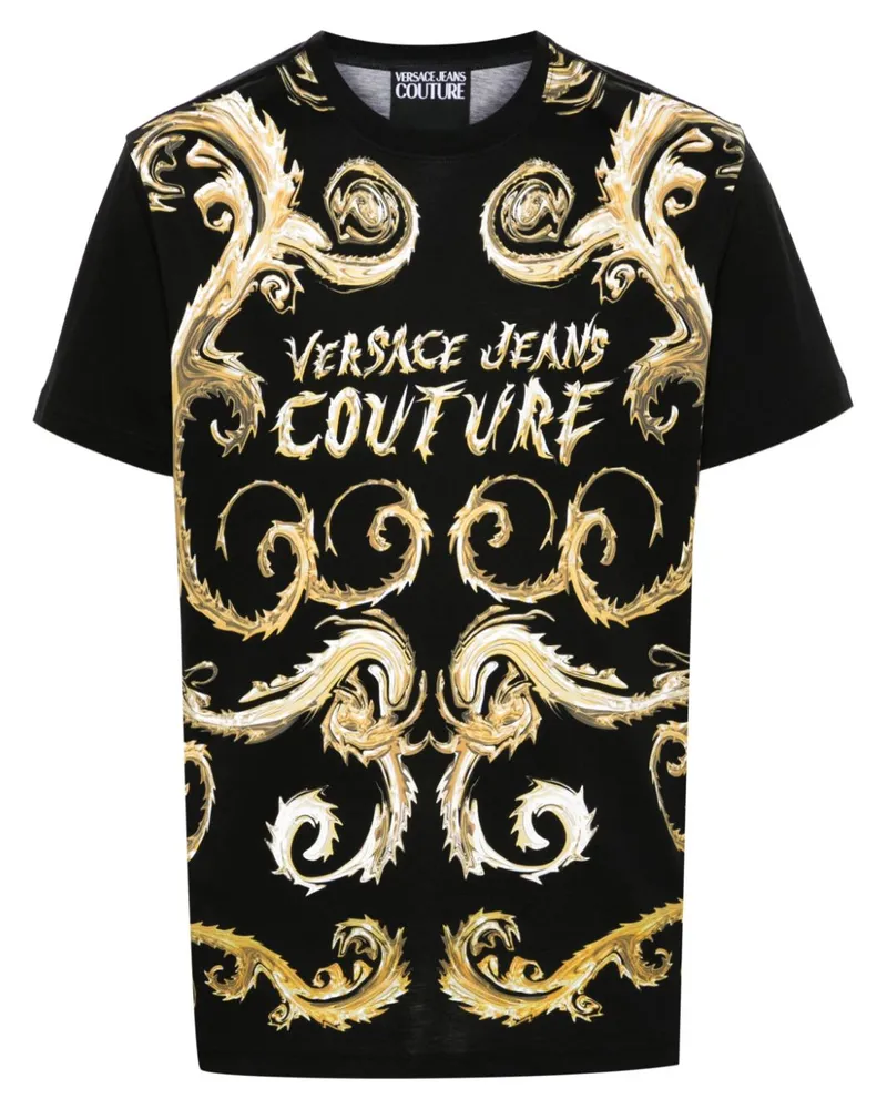 Versace Jeans Chromo Couture T-Shirt - Schwarz Schwarz