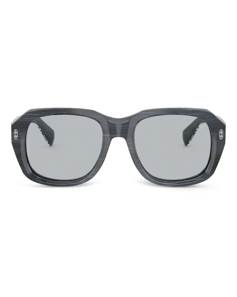 Brunello Cucinelli Sonnenbrille mit geometrischem Gestell - Grau Grau