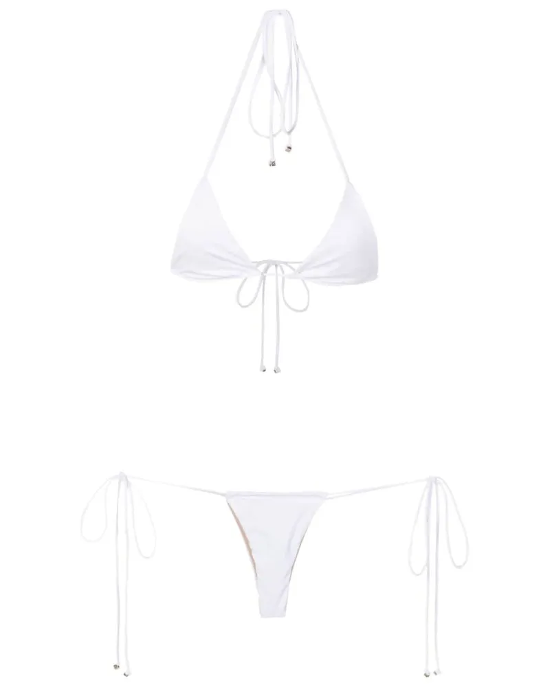 Amir Slama Triangel-Bikini mit Neckholder - Weiß Weiß