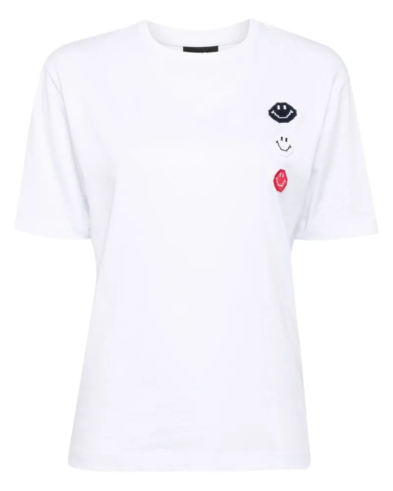 Joshua Sanders T-Shirt mit Smiley Weiß