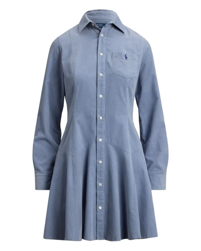 Ralph Lauren Mini-Hemdkleid mit Knöpfen - Blau Blau