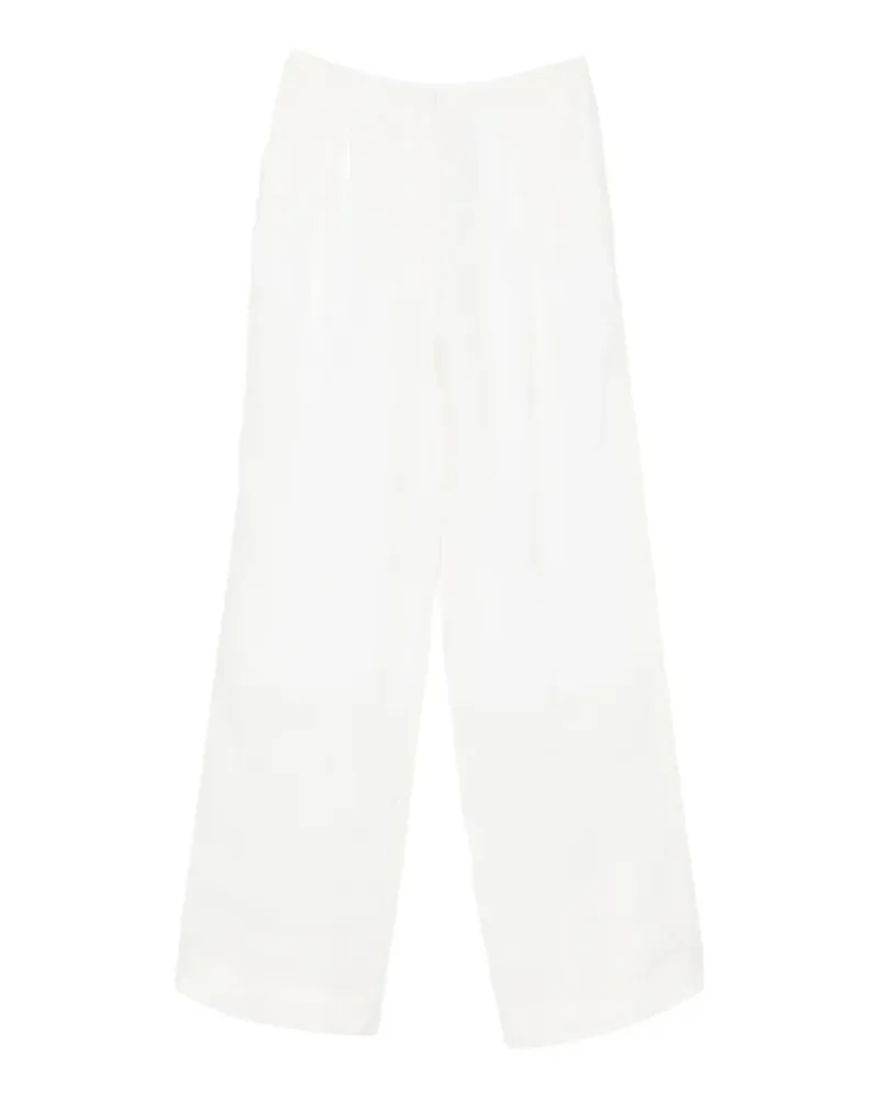 forte_forte elasticated-waistband palazzo pants - Weiß Weiß