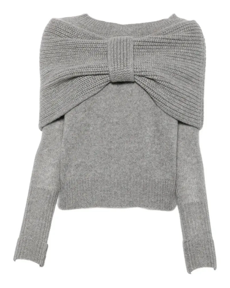 Ermanno Scervino bow-detail knitted sweater - Grau Grau
