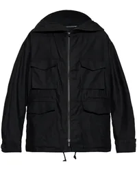 Yohji Yamamoto Kapuzenjacke mit Reißverschluss Schwarz