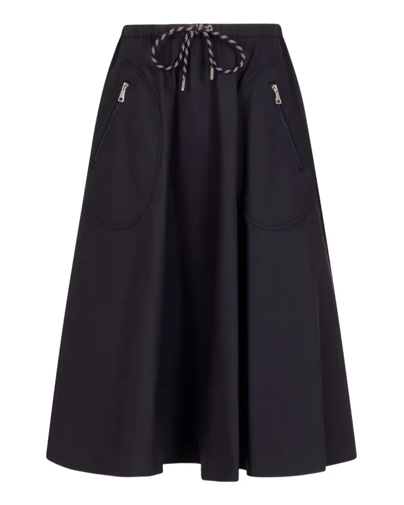 Moncler zip-pocket midi skirt - Blau Blau