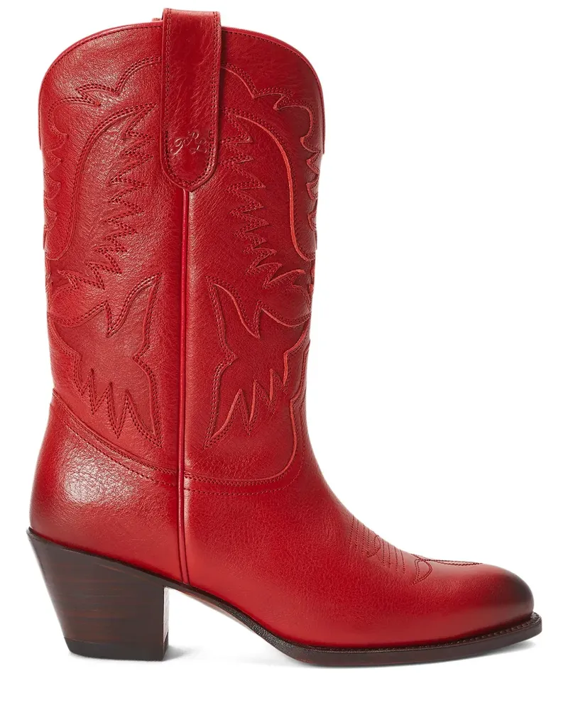 Ralph Lauren Bestickte Cowboystiefel - Rot Rot