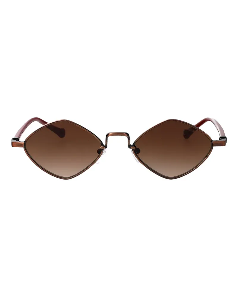 Emporio Armani Sonnenbrille mit geometrischem Gestell - Braun Braun