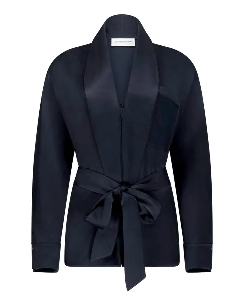 Victoria Beckham Alba Bluse mit Gürtel - Blau Blau