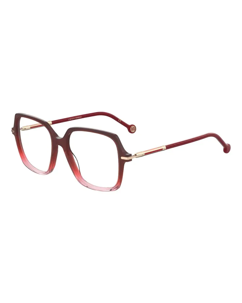 Carolina Herrera New York Brille mit geometrischem Gestell - Rot Rot
