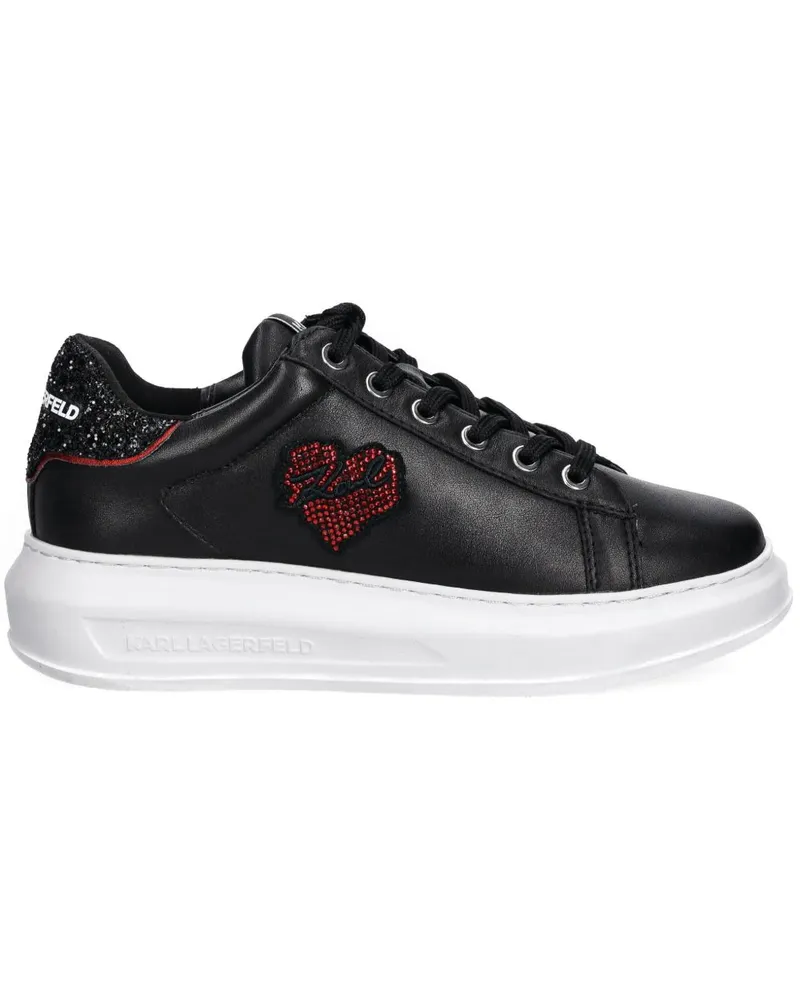 Karl Lagerfeld Kapri Metal Maison Sneakers im Glitter-Look - Schwarz Schwarz