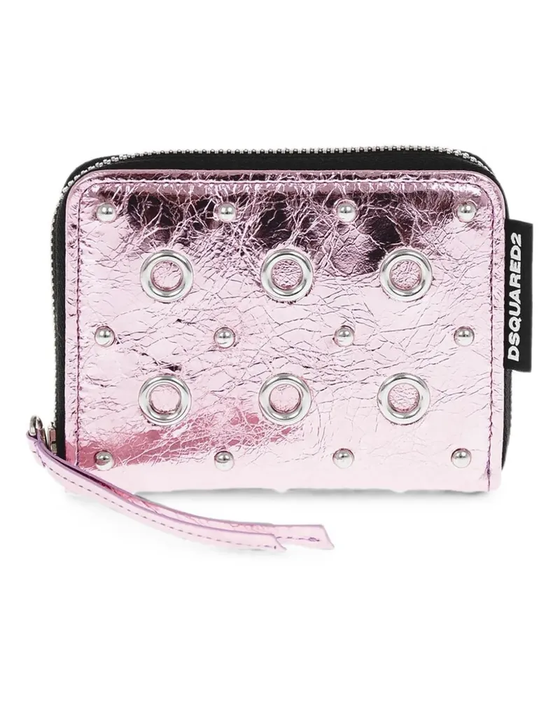 Dsquared2 eyelet-embellished studded wallet - Rosa Rosa