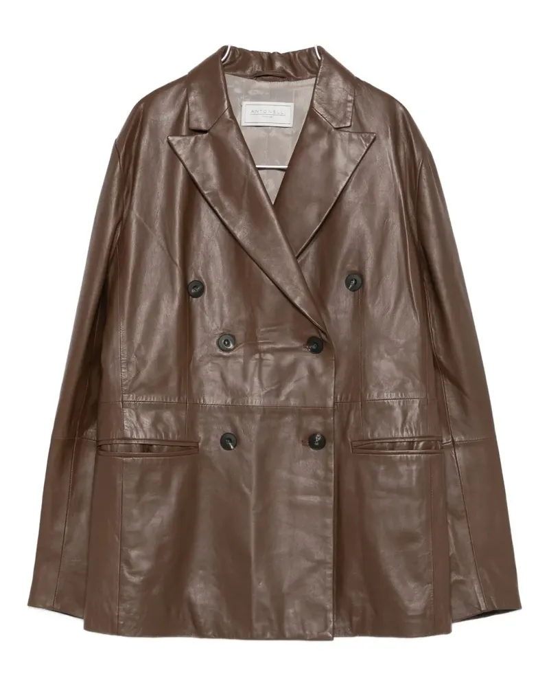 Antonelli Firenze Gin Tonic double-breasted pocket jacket - Braun Braun