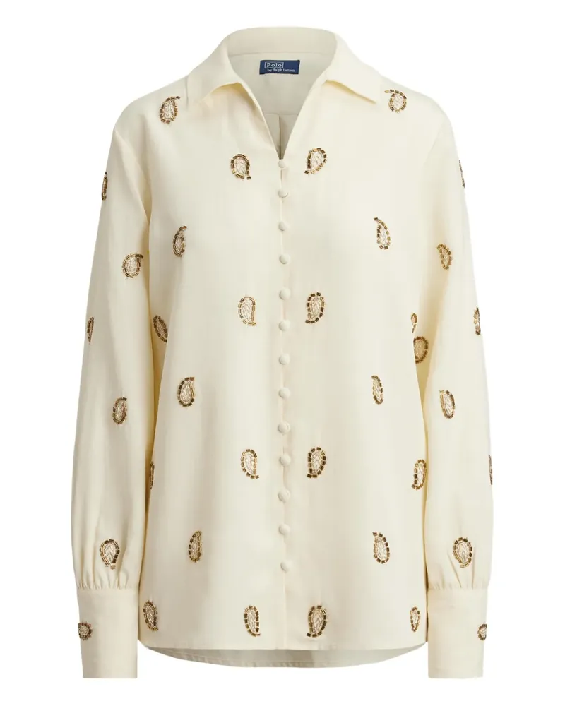Ralph Lauren T-Shirt mit Perlen - Nude Nude
