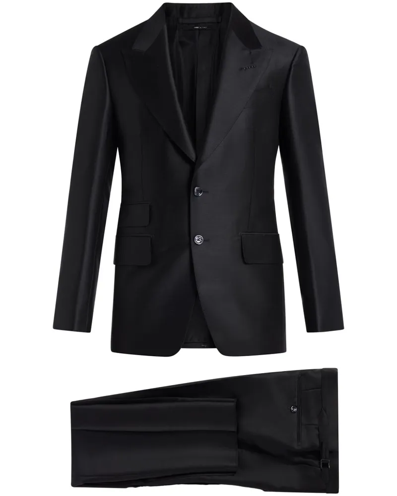 Tom Ford Einreihiger Anzug - Schwarz Schwarz