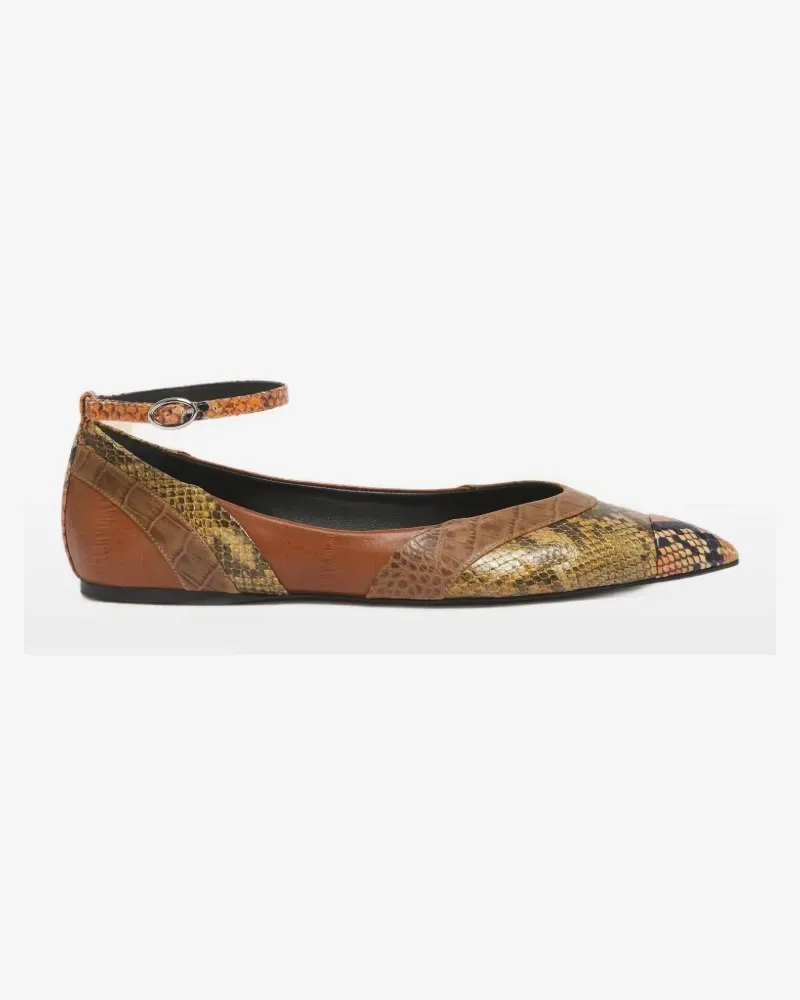 Marni ankle-strap pointed-toe flats - Braun Braun