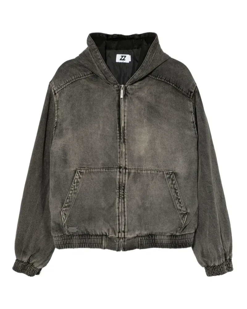 Izzue Jeansjacke mit Kapuze - Grau Grau