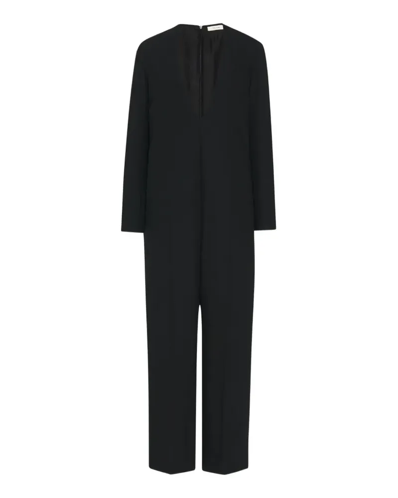 The Row Langärmeliger Sylvana Jumpsuit - Schwarz Schwarz