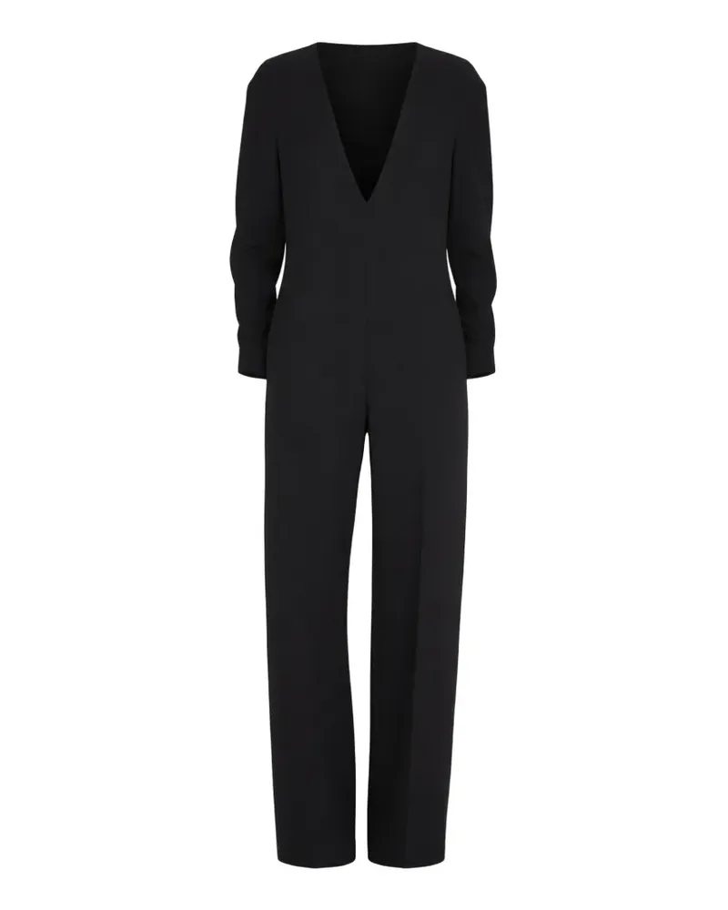 The Row Sylvana long-sleeve jumpsuit - Schwarz Schwarz