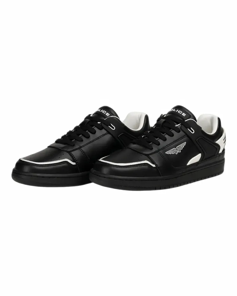 Police Sneakers mit Logo-Print - Schwarz Schwarz