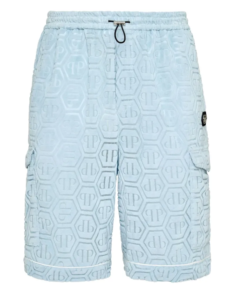 Philipp Plein Shorts mit Monogramm - Blau Blau