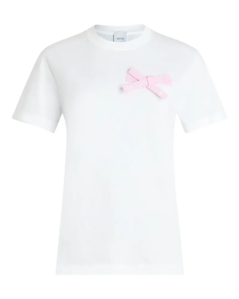 Patou T-Shirt mit Schleife - Weiß Weiß