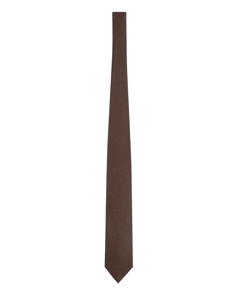 Ermenegildo Zegna micro-pattern tie - Braun Braun