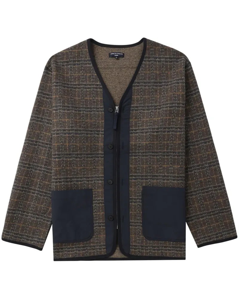 Comme des Garçons Karierte Jacke mit Reißverschluss - Braun Braun