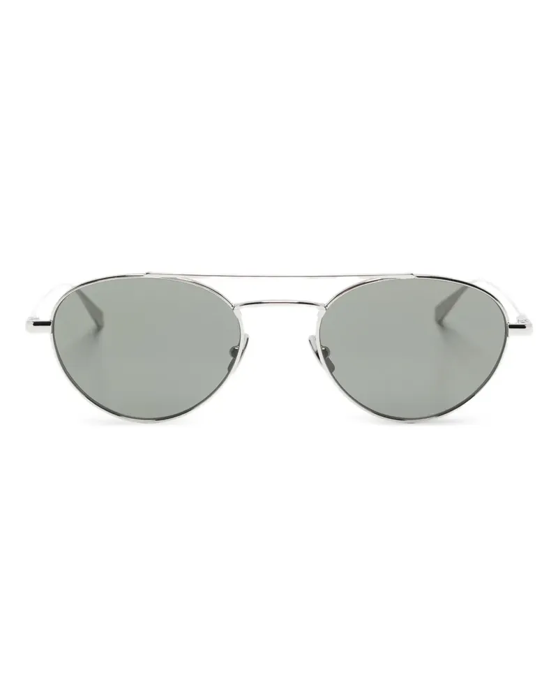 Saint Laurent Runde Sonnenbrille - Silber Silber