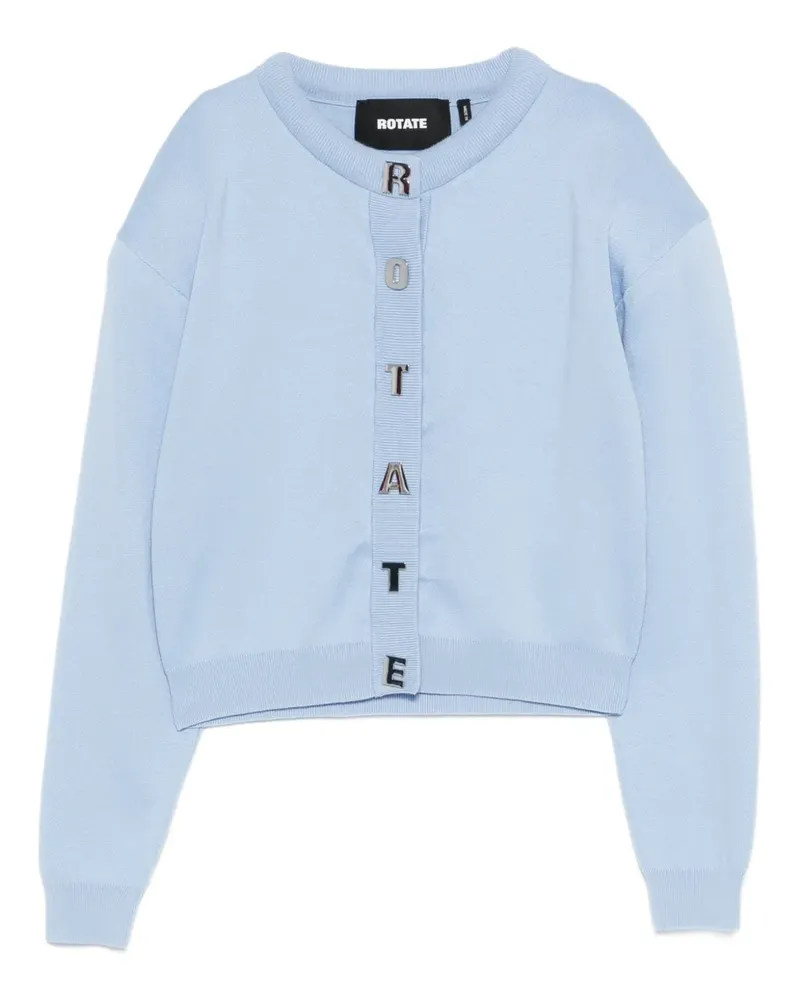 ROTATE Birger Christensen Cardigan mit Logo-Knöpfen - Blau Blau
