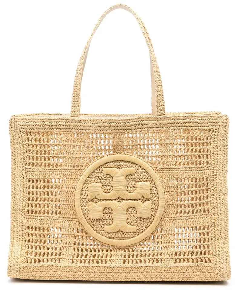 Tory Burch Großer Ella Häkel-Shopper - Nude Nude