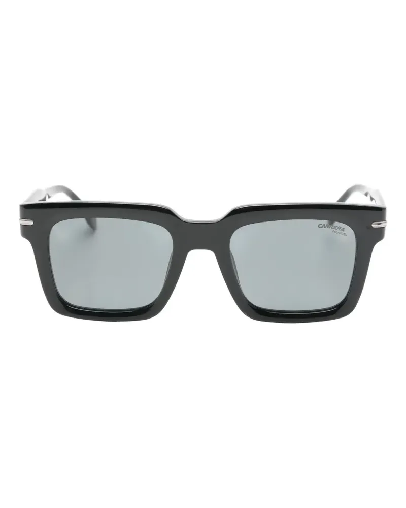 Carrera Sonnenbrille mit eckigem Gestell - Schwarz Schwarz