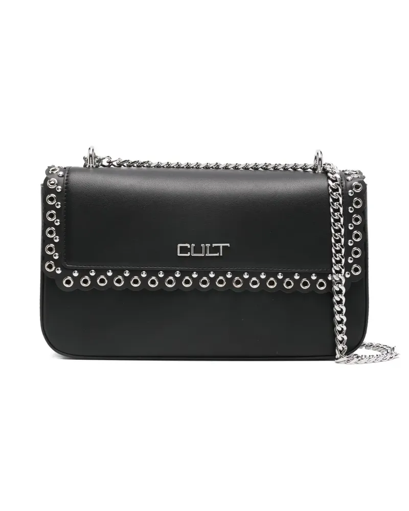 Cult eyelet-detail chain-strap satchel bag - Schwarz Schwarz