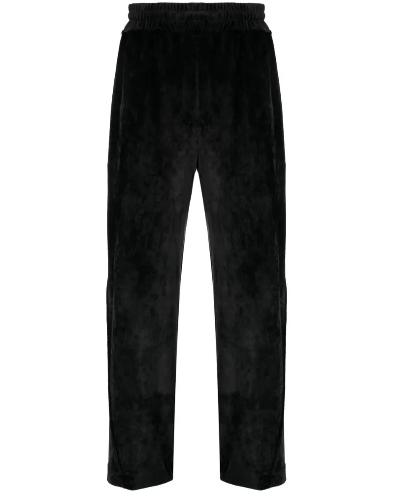 GCDS Samthose mit Logo-Stickerei - Schwarz Schwarz