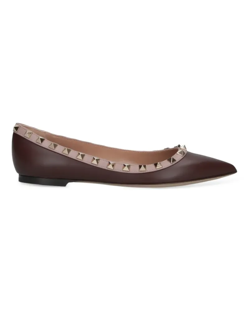 Valentino Garavani Rockstud Ballerinas mit spitzer Kappe - Braun Braun