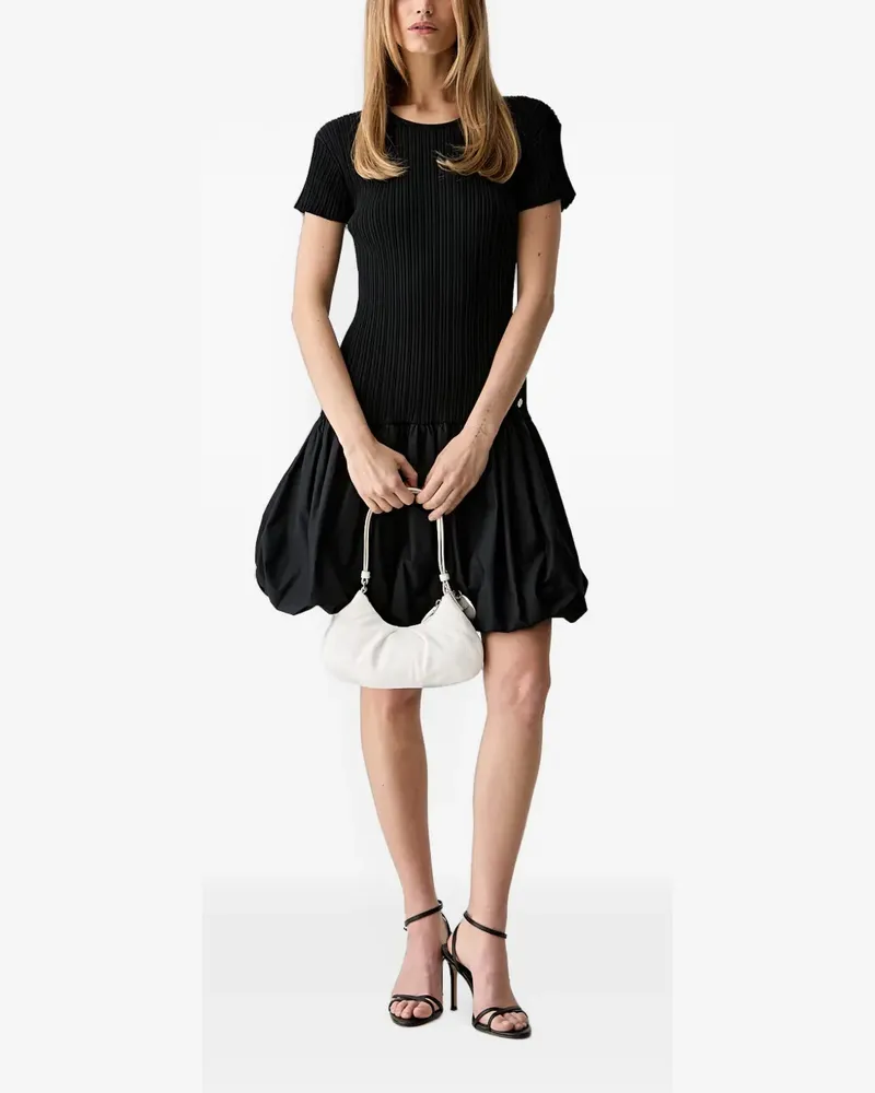Karl Lagerfeld ribbed bubble-hem dress - Schwarz Schwarz