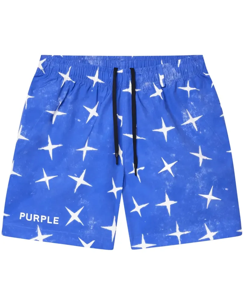 PURPLE BRAND Stars All Around Shorts - Blau Blau