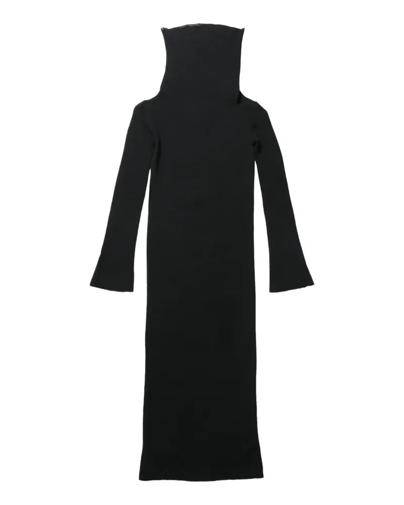 Ann Demeulemeester cowl-neck long-sleeve maxi dress - Schwarz Schwarz