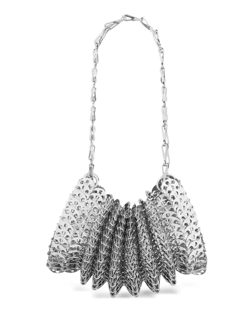 Paco Rabanne Schultertasche mit Kettenriemen - Silber Silber