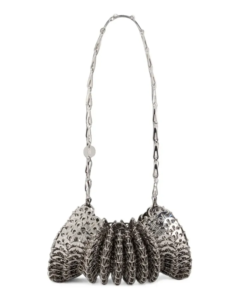 Paco Rabanne Schultertasche mit Kettenriemen - Silber Silber