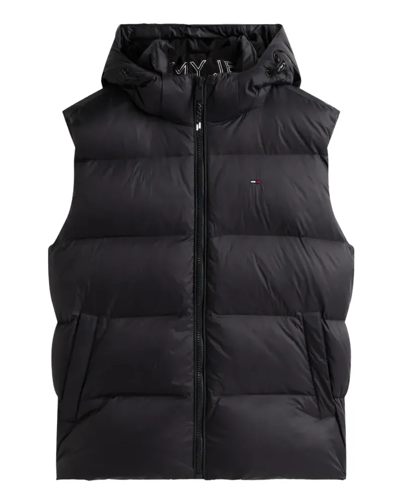 Tommy Hilfiger Gefütterte Kapuzenweste - Schwarz Schwarz