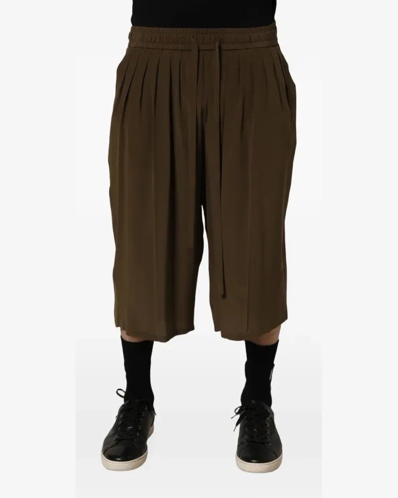 Dolce & Gabbana pleated silk shorts - Braun Braun