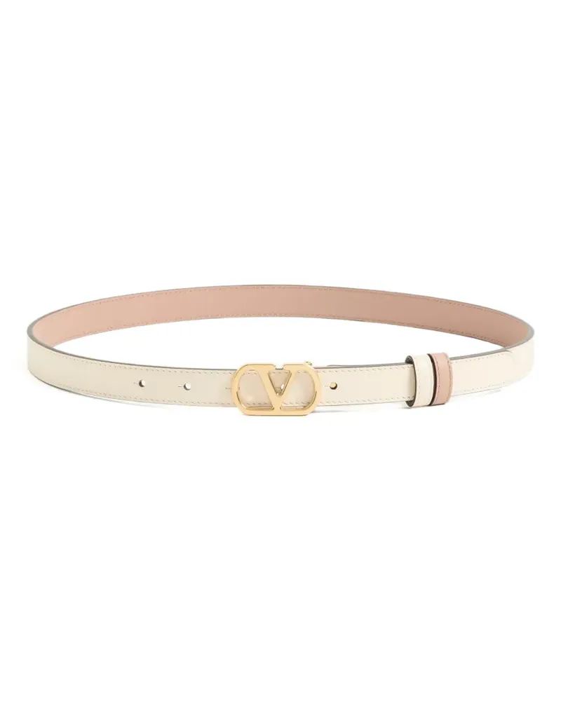 Valentino Garavani VLogo Signature Wendegürtel aus glänzendem Kalbsleder - 20mm / 1.2 In. - Nude Nude