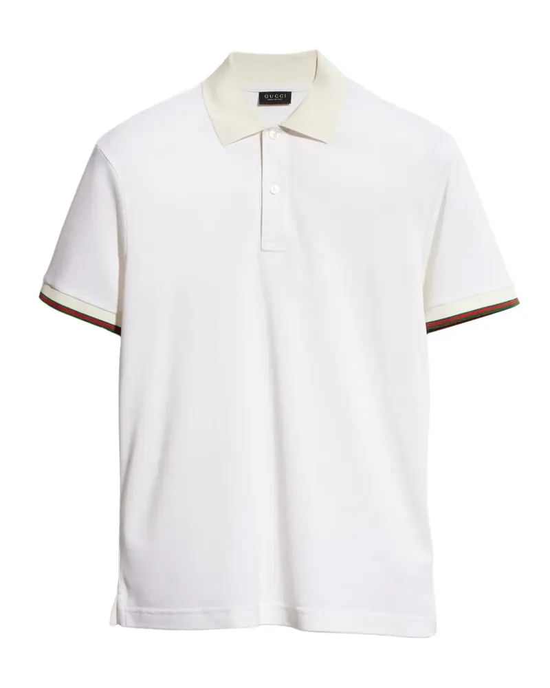 Gucci Poloshirt mit Webstreifen - Weiß Weiß